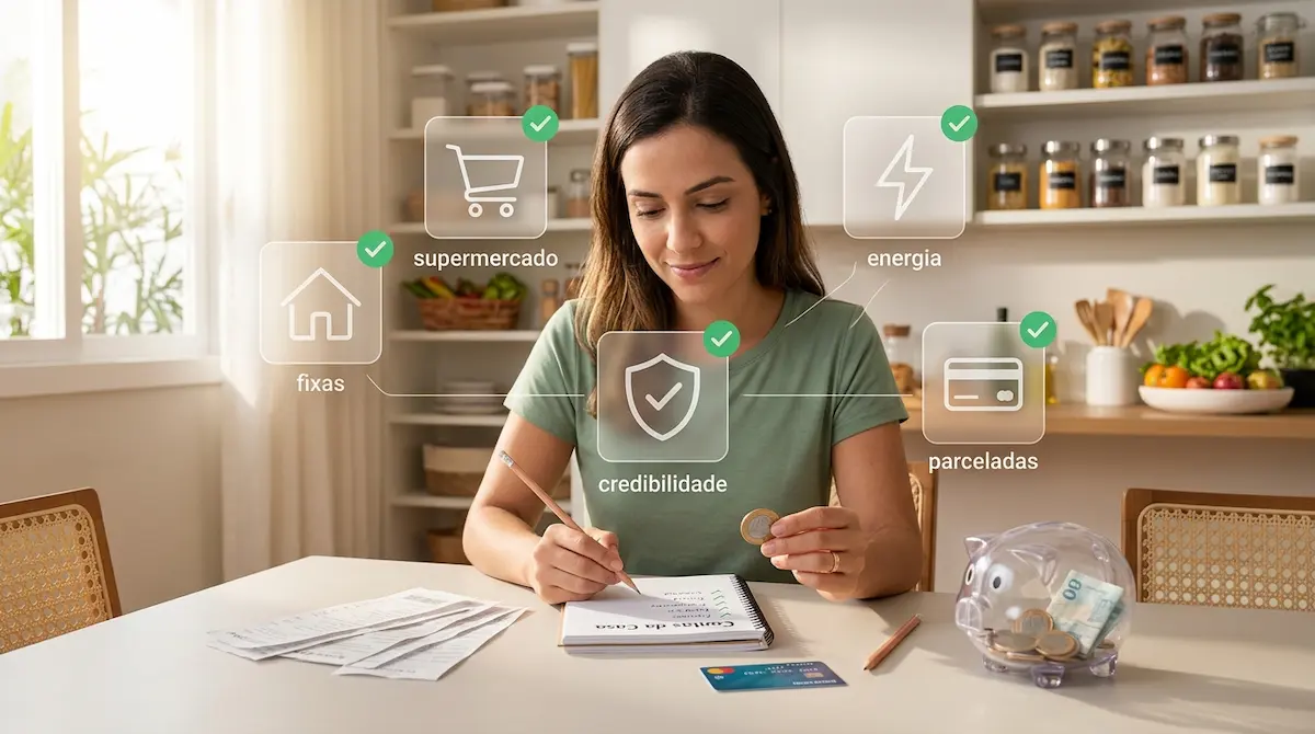 como organizar as contas de casa