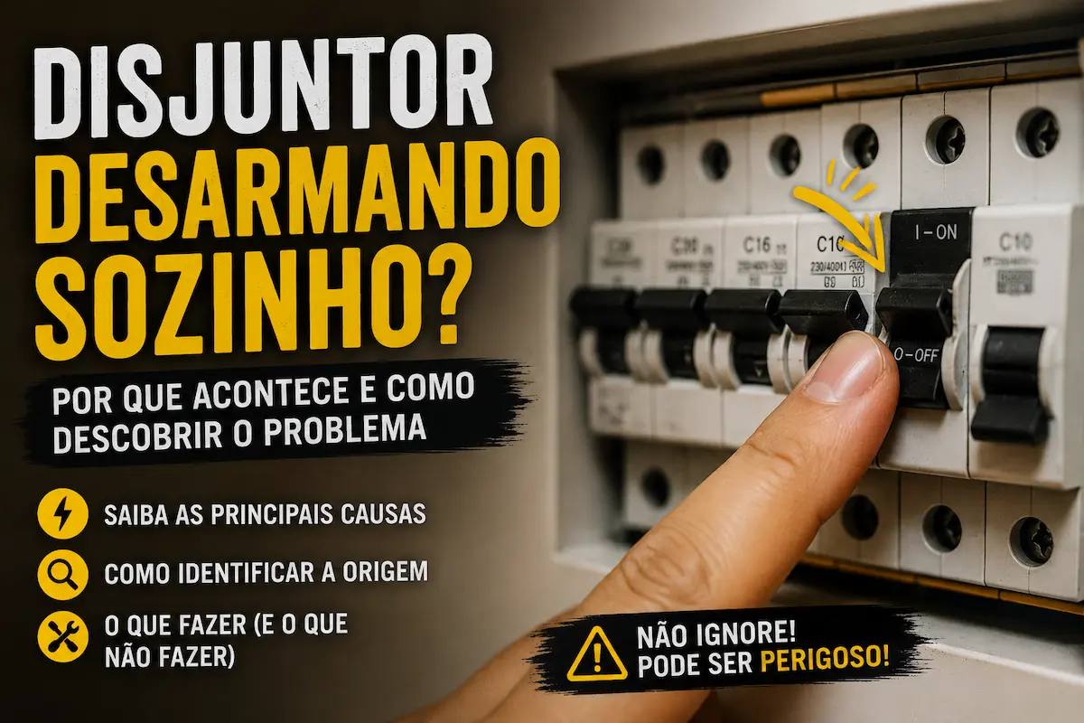 Disjuntor desarmando sozinho no quadro elétrico residencial