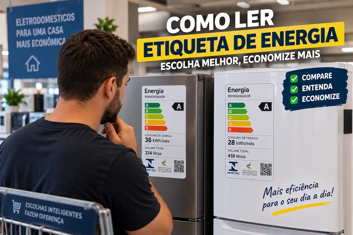 Como ler etiqueta de energia de um eletrodoméstico antes da compra