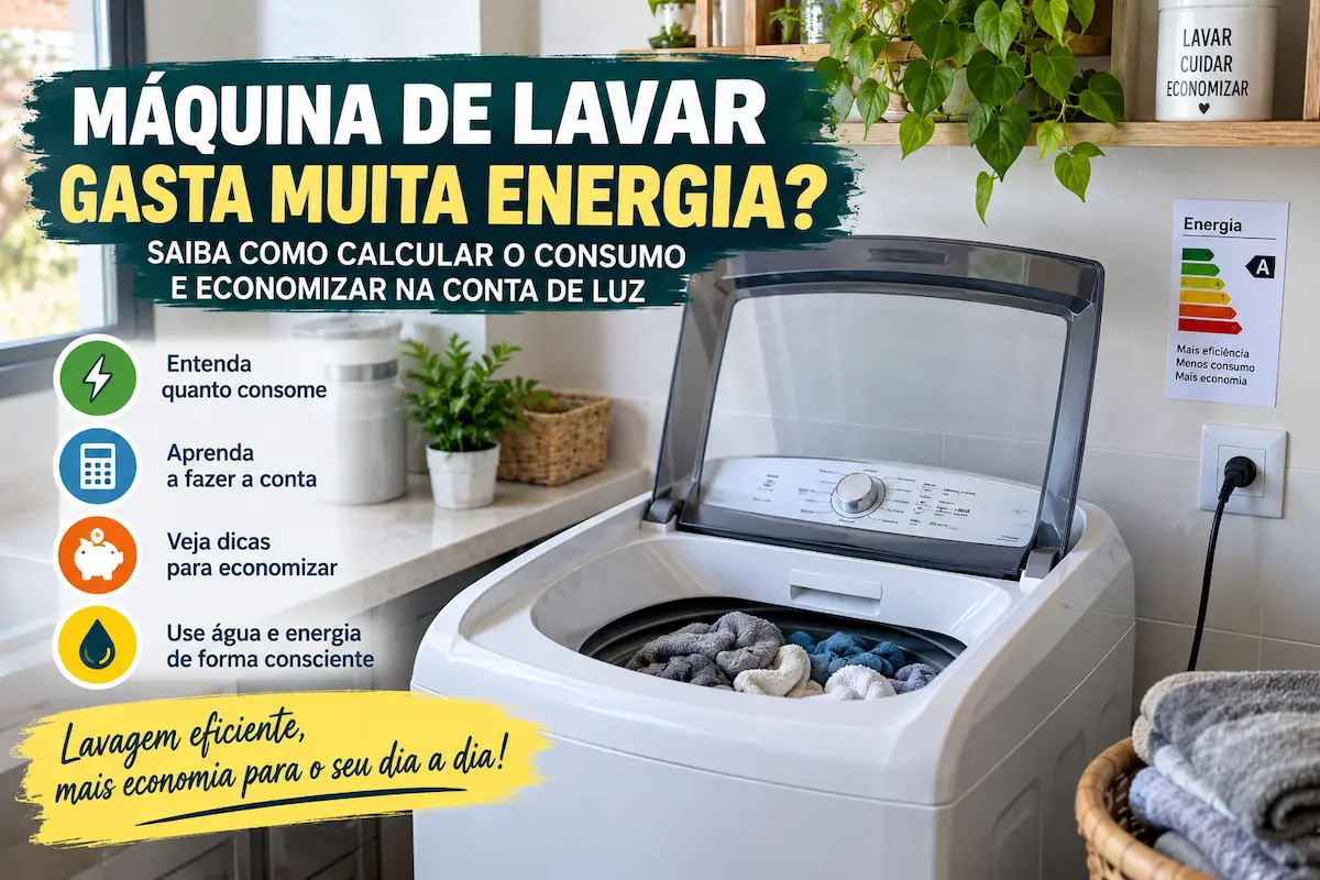 Máquina de lavar gasta muita energia