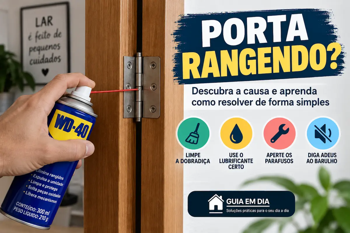 Porta rangendo por problema na dobradiça