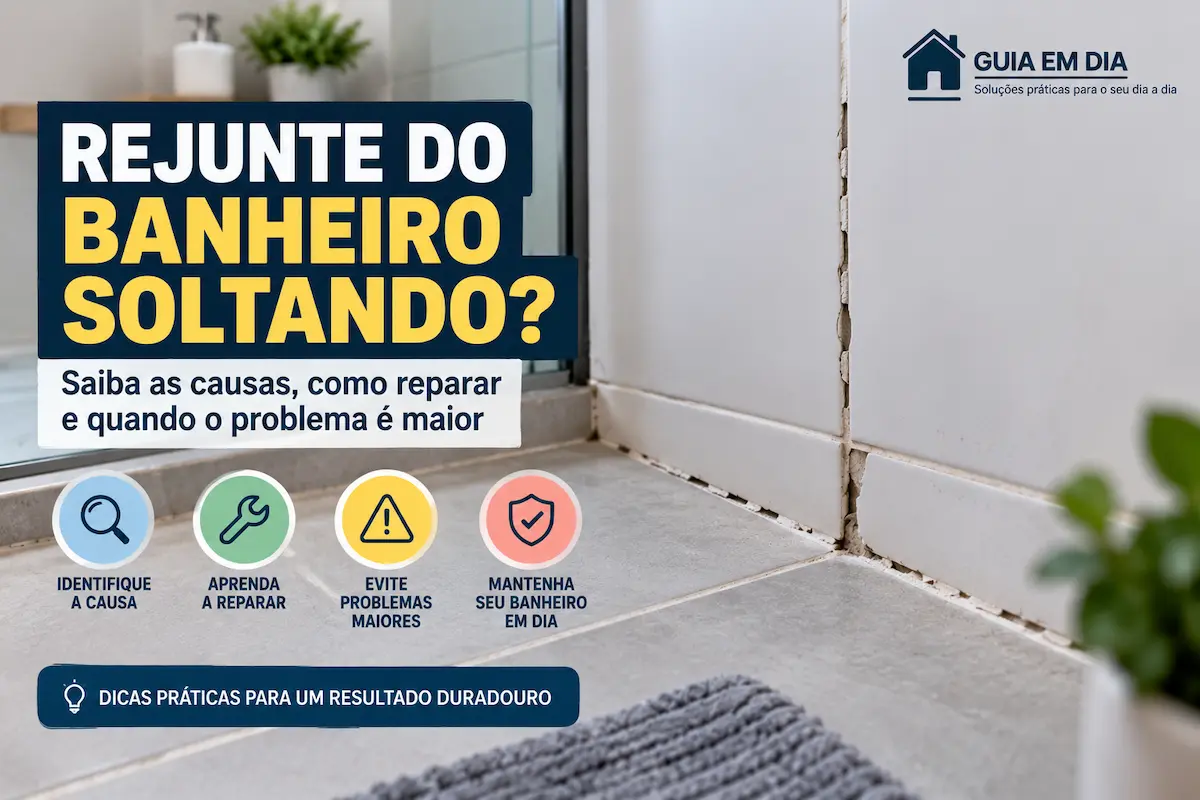 Rejunte do banheiro soltando entre os revestimentos
