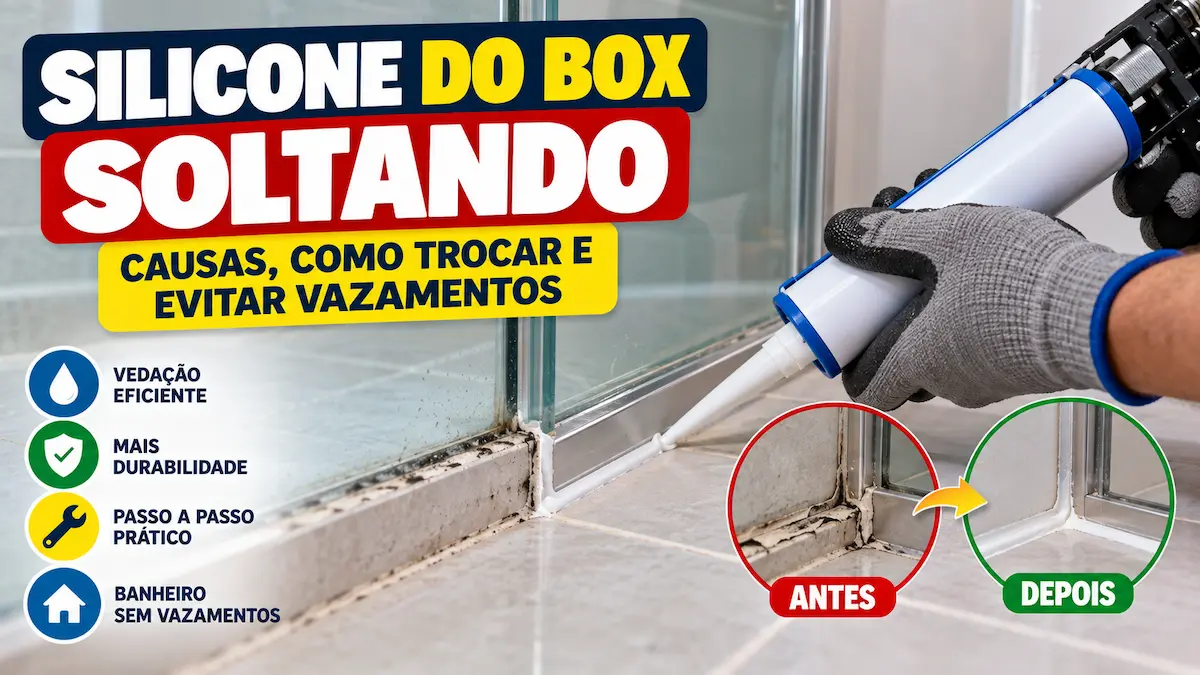 Silicone do box soltando sendo substituído para corrigir falhas de vedação e evitar vazamentos.