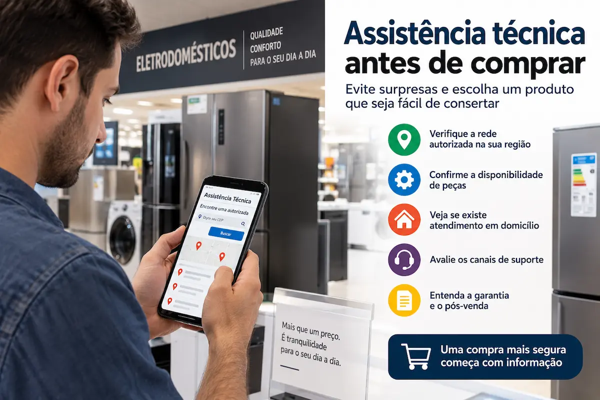 Assistência técnica antes de comprar um eletrodoméstico