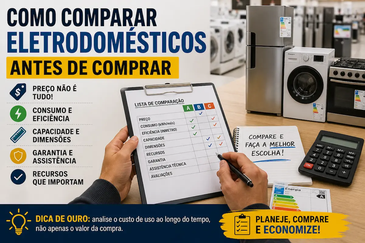 Como comparar eletrodomésticos antes de comprar