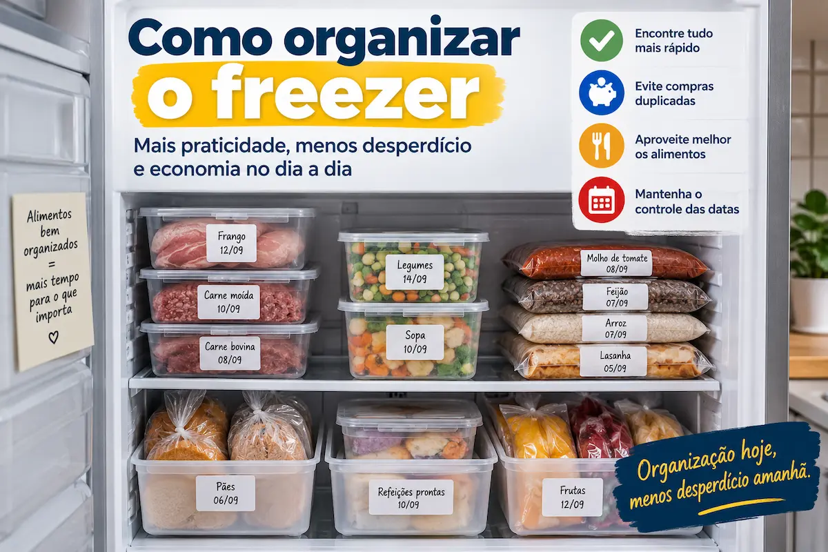 Como organizar o freezer e evitar desperdício de alimentos