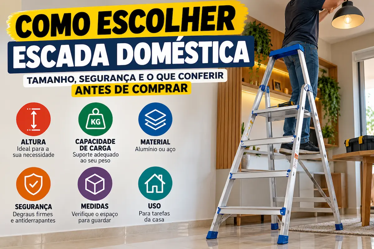 Como escolher escada doméstica segura para usar em casa